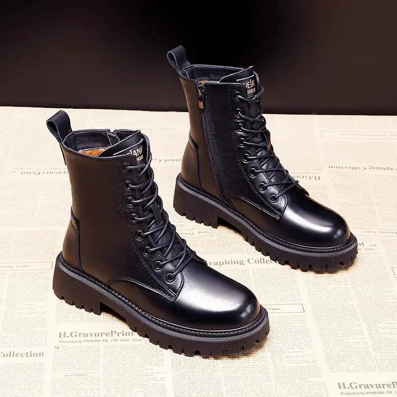 Vitto™ Bottes d'hiver fourrées en cuir