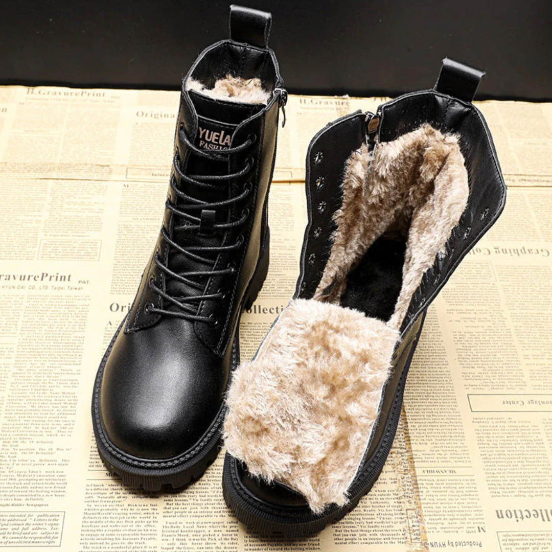 Vitto™ Bottes d'hiver fourrées en cuir